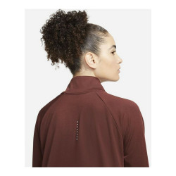 Women's long sleeve T-shirt Nike Dri-FIT Swoosh Run Brown