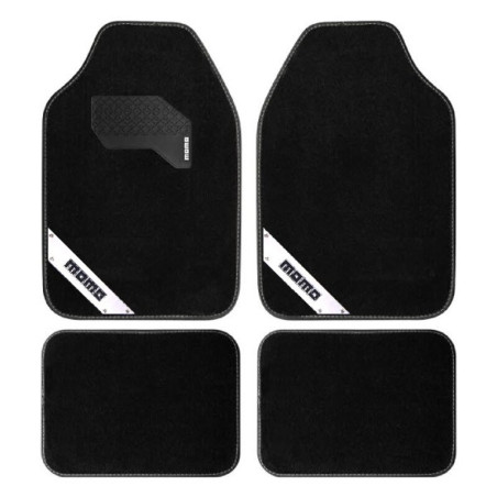 Car Floor Mat Momo MOMLCM012BW Universal Black White