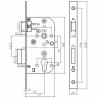 Mortise lock Yale 7,7 x 2 x 23 cm Steel