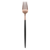 Fork Set Bidasoa Gio Black Copper Metal 12 Units