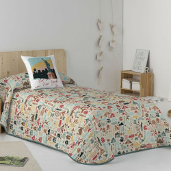 Bedspread (quilt) Cool Kids Postcards 180 x 260 cm