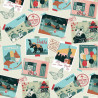 Bedspread (quilt) Cool Kids Postcards 180 x 260 cm