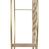 Shelve 51 x 14 x 51 cm Natural Golden Metal Wood