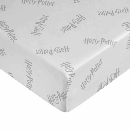 Fitted sheet Harry Potter White Grey 105 x 200 cm