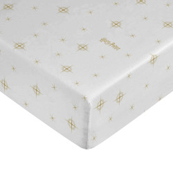 Fitted sheet Harry Potter White Golden 105 x 200 cm