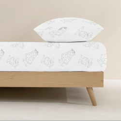 Fitted bottom sheet The Flinstones 105 x 200 cm