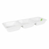 Bowl La Mediterránea Yummy Aperitif Porcelain White 29,3 x 9,5 x 3,3 cm (16 Units) (29,3 x 9,5 x 3,3 cm)