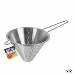 Conical strainer Quttin Stainless steel Silver Ø 20,5 cm (12 Units)