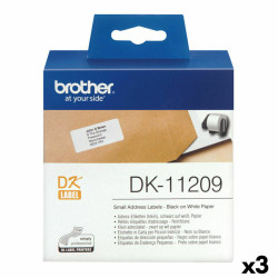 Printer Labels Brother DK-11209 Black/White 62 x 29 mm (3 Units)