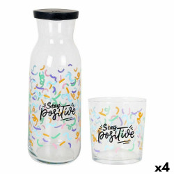 Set of glasses LAV Positive Bottle Crystal 7 Pieces (4 Units) (7 pcs)