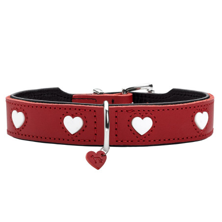 Dog collar Hunter Love XS/S 30-34 cm Rojo/Blanco