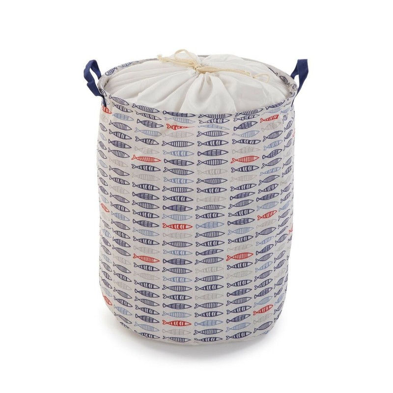 Laundry basket Versa Fish Polyester Textile (38 x 48 x 38 cm)