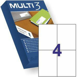 Adhesive labels MULTI 3 500 Sheets White 105 x 148 mm