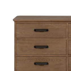 Sideboard PAUL Black Natural 120 x 41 x 77 cm