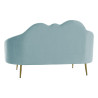 Sofa DKD Home Decor Blue Golden Sky blue Metal Clouds Scandi 155 x 75 x 92 cm