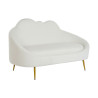 Sofa DKD Home Decor White Mustard Metal Clouds Scandi 155 x 75 x 92 cm