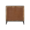 Chest of drawers Home ESPRIT Brown Black Silver Mango wood Mirror Indian Man 80 x 38 x 80 cm