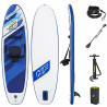 Inflatable Paddle Surf Board with Accessories Bestway Hydro-Force 305 x 84 x 12 cm