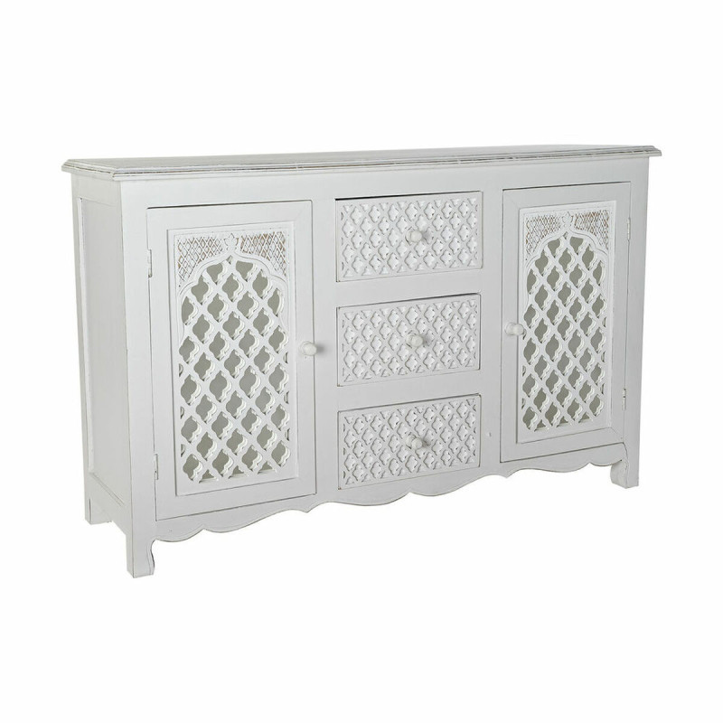 Sideboard DKD Home Decor   White Mango wood Mirror 122 x 39 x 77 cm