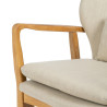 Armchair 67 x 73 x 84 cm Synthetic Fabric Beige Wood