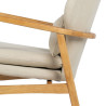 Armchair 67 x 73 x 84 cm Synthetic Fabric Beige Wood