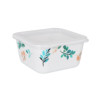 Square Lunch Box with Lid La Mediterránea Alba Melamin 11 x 11 x 5,5 cm (24 Units)