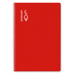 Notebook ESCOLOFI 10 Units Red A4 50 Sheets