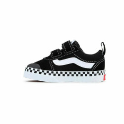 Children’s Casual Trainers Vans Ward Checker Foxing Black