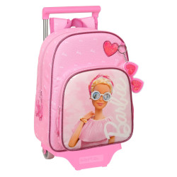 School Rucksack with Wheels Barbie Girl Pink 26 x 34 x 11 cm