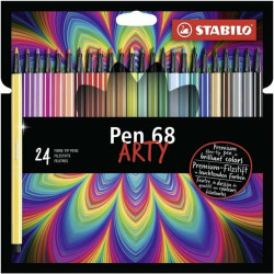 Set of Felt Tip Pens Stabilo Pen 68 ARTY 1 mm (24 Pieces)