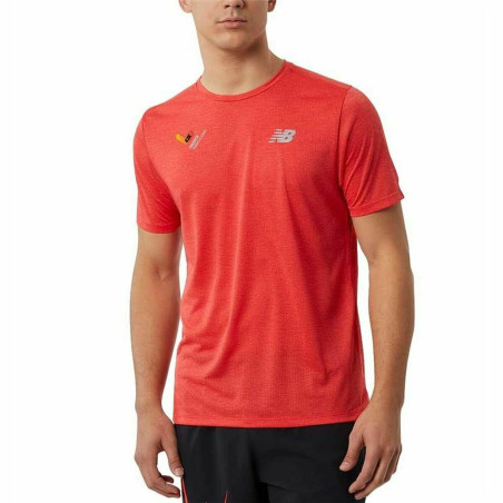 Short-sleeve Sports T-shirt New Balance Impact Run Orange