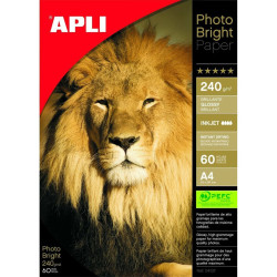 Glossy Photo Paper Apli Inkjet 60 Sheets A4