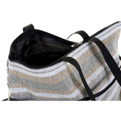 Beach Bag DKD Home Decor 44 x 23 x 62 cm Canvas Grey Blue Brown Green PVC (2 Units)