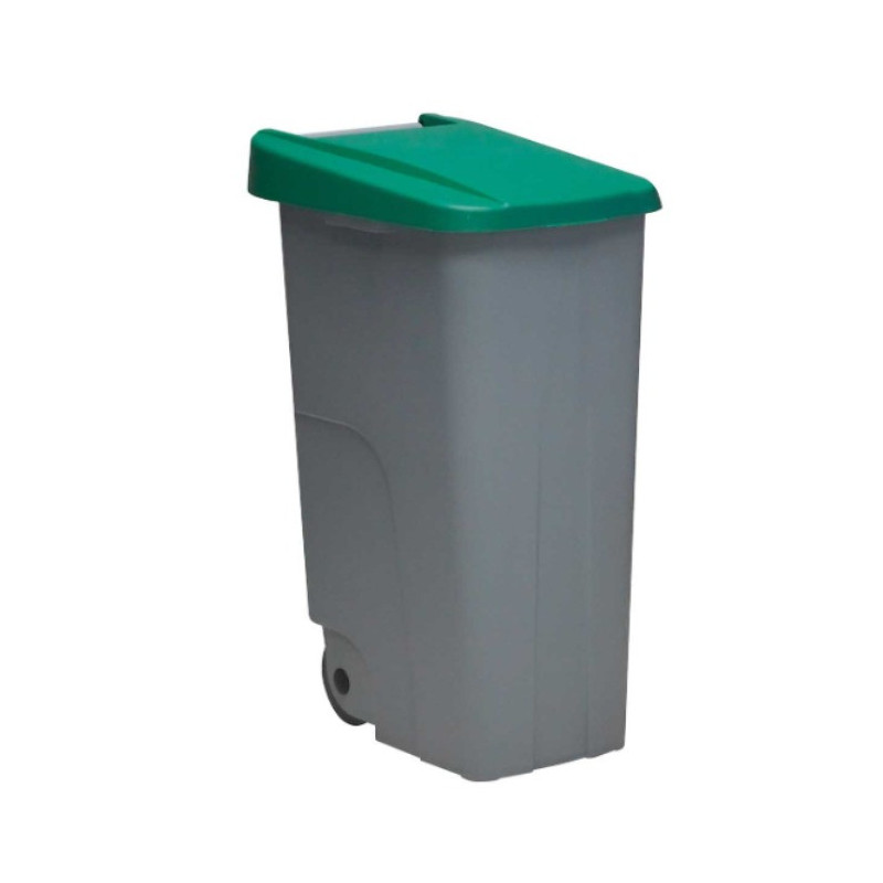 Dustbin with Wheels Denox Green 85 L 58 x 41 x 76 cm