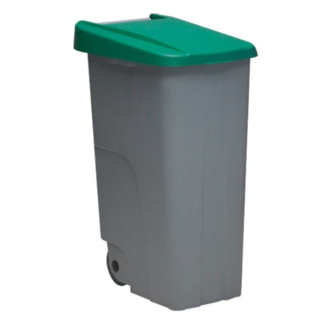 Dustbin with Wheels Denox Green 85 L 58 x 41 x 76 cm