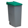 Dustbin with Wheels Denox Green 85 L 58 x 41 x 76 cm