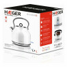 Water Kettle and Electric Teakettle Haeger EK-22W.023A Stainless steel White 2200 W 1,7 L