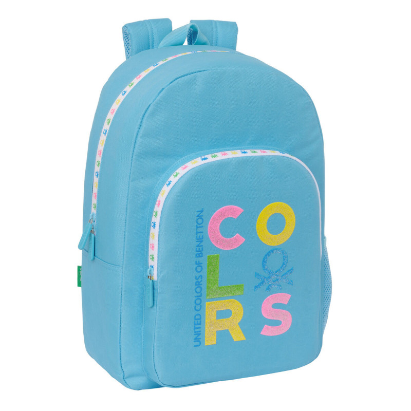 School Bag Benetton Spring Celeste 30 x 46 x 14 cm