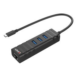 USB Hub LINDY 43249 Black