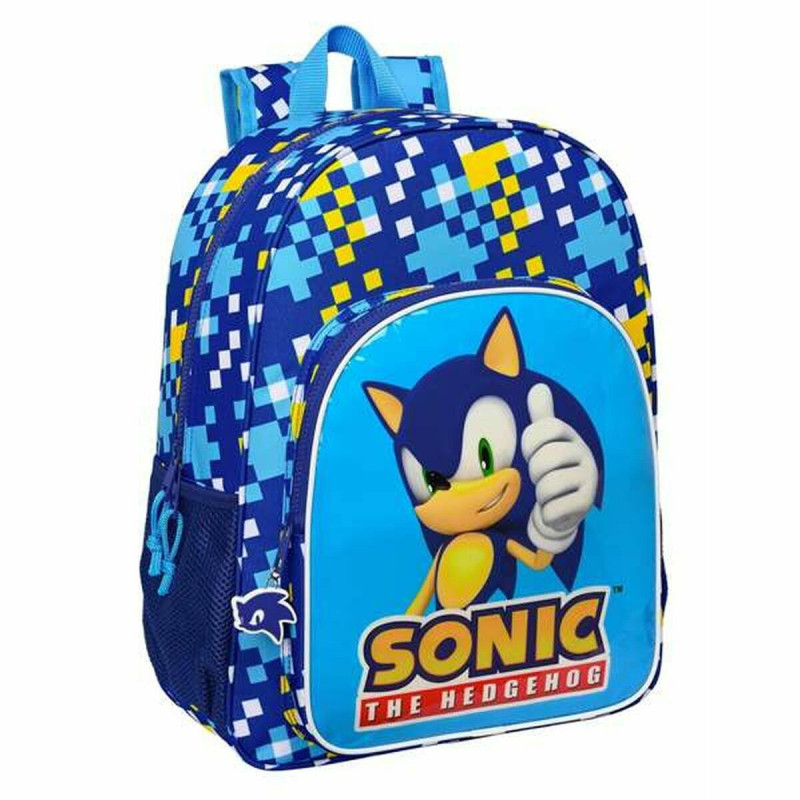 School Bag Sonic Speed 33 x 42 x 14 cm Blue 14 L