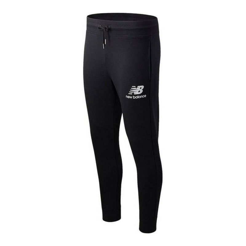 Long Sports Trousers New Balance  Essential Stack Logo Black Unisex