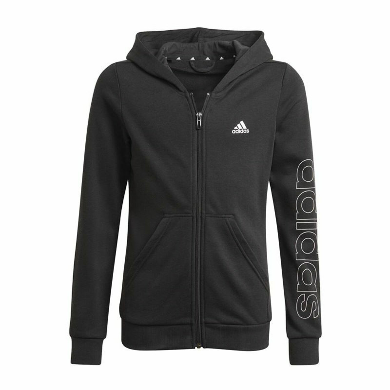 Children's Sports Jacket Adidas Essentials Full-Zip Black