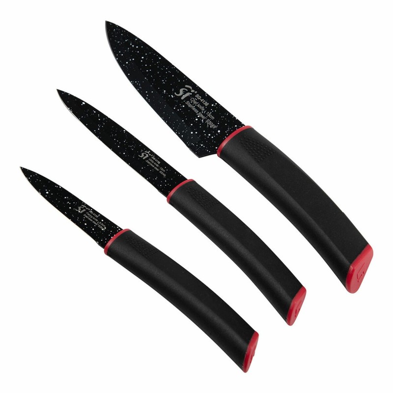 Knife Set San Ignacio Keops Marble SG-4136 Black Stainless steel 3 Pieces