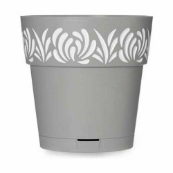 Self-watering flowerpot Stefanplast Gaia Grey Plastic 19 x 19 x 19 cm (12 Units)