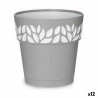 Self-watering flowerpot Stefanplast Cloe Grey Plastic 19 x 19 x 19 cm (12 Units)