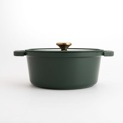 Casserole with lid Bidasoa Tiara Cast aluminium Green 28 cm