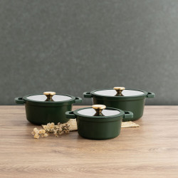 Casserole with lid Bidasoa Tiara Cast aluminium Green 28 cm