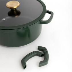 Casserole with lid Bidasoa Tiara Cast aluminium Green 28 cm