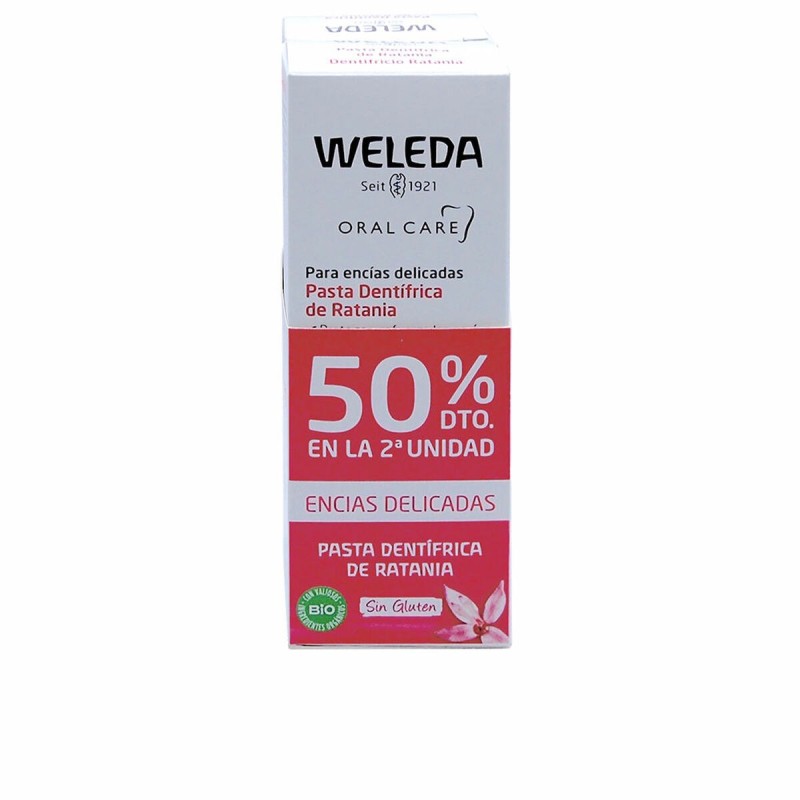 Toothpaste Sensitive Gums Weleda Oral Care 2 x 75 ml Para rhatany