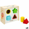 Child's Wooden Puzzle Woomax Shapes 13,5 x 7,5 x 13 cm (6 Units)